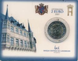Luxemburg 2007. 2 "Letzebuerg" laminált díszlapon T:BU Luxembourg 2007. 2 Euro "Leztebuerg" on laminated decorative sheet C:BU