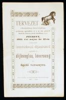 Tervezet a Baranyavármegye lótenyészbizottsága, gazdasági egyesülete és a m. kir. pécsi 8. huszárezred tisztikara által Pécsett 1901. évi május hó 12-én rendezendő tenyészlovak díjazásával egybekötött díjlovaglás, lóverseny és ügető versenyre 8p.