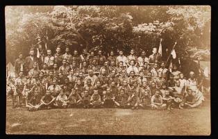 1933 Gödöllő Jamboree cserkész csapat fotólap