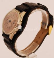 1944 Doxa kétkörös stopper karóra, eredeti számlappal, mechanikus, működik, acél hátlapon sorszámmal...