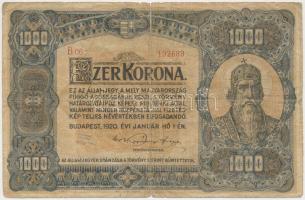 1920. 1000K "Orell Füssli Zürich" T:III- Adamo K43