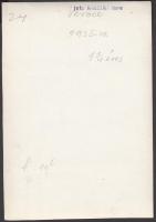 1935 Kinszki Imre (1901-1945): Juditka 15 hónapos, pecséttel jelzett, feliratozott vintage fotó, 17x...