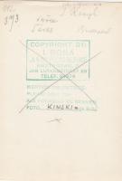 1934 Kinszki Imre (1901-1945): Öt éves, aláírással, pecséttel jelzett vintage fotóművészeti alkotás,...