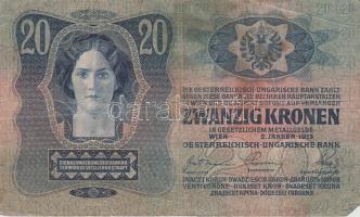 1912. 100K (2x) klf változat + 1913. 20K + 1915. 10K mindegyik "KOMÁROM MEGYE KOCS KÖZSÉG GESZT...