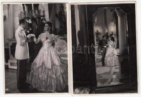 cca 1940 Karády Katalin (1910-1990) színésznő, 2 db filmfotó, 12x9 cm