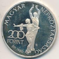 1980. 200Ft Ag "Téli olimpia - Lake Placid" T:PP ujjelnyomatos Adamo EM60