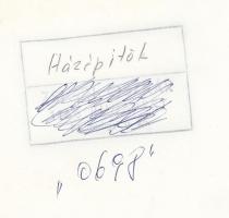 cca 1970 Zsigri Oszkár: Házépítők, jelzett vintage fotóművészeti alkotás, 24x18 cm