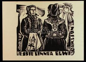 58 db jelzett és jelzés nélküli ex libris az Ex libris kisgrafikai kiállítás katalógusával