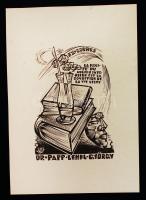 58 db jelzett és jelzés nélküli ex libris az Ex libris kisgrafikai kiállítás katalógusával