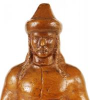 Medgyessy Ferenc (1881-1958): Turáni harcos. Bronz, jelzett, m:45 cm, 11,5×13 cm, s:7,56 kg