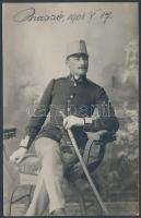 1908. május 17. Brassóból Szegedre küldött privát katonai fotólap, 14x9 cm