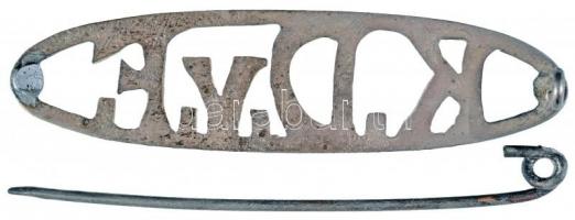 Osztrák-Magyar Monarchia ~1915. "K.D.v.F." fém jelvény (47x12mm) T:2- tű letört
Austro-Hun...