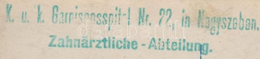 cca 1910 Erdély, Nagyszeben, a K.u.K. Garnisonsspitzl alakulat katonájáról készült fotólap, az alaku...