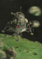 2 db MODERN dimenziós lap; hölgy, űrhajó / 2 modern dimension cards; lady, spaceship