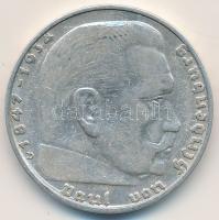 Német 3. Birodalom 1936D 2M Ag "Hindenburg" T:2-
German Third Reich 1936D 2 Marks Ag &quot...