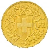 Svájc 1930B 20Fr Au "Helvetia" Bern (6.25g/0.900) T:2- ph.
Switzerland 1930B 20 Francs Au ...