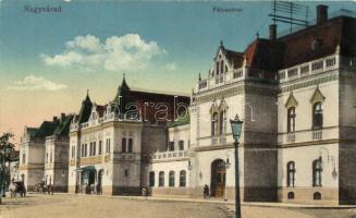 Nagyvárad, Oradea; vasútállomás / railway station (ázott / wet damage)