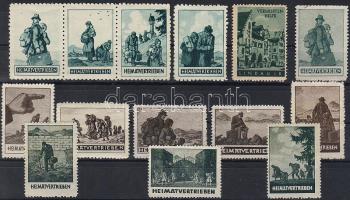 1919 Németország 14db háborús levélzáró (elüldözöttek)