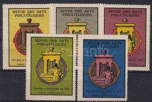 1952 Belgium 5db klf Bélyegfolyóirat levélzáró