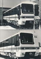 1986-1987 Karai Sándor: A GANZ-MÁVAG új metró kocsija, egy kép pecséttel jelzett, 4 db műszaki fotó, 10,5x15 cm