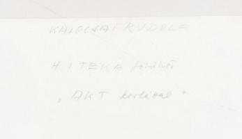 cca 1960-1970 Kalocsai Rudolf: Akt korláttal, a szerző által feliratozott, finoman erotikus vintage ...