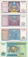 Üzbegisztán 1994-1997. 5S + 10S + 100S + 200S T:I-,II Uzbekistan 1994-1997. 5 Sum + 10 Sum + 100 Sum + 200 Sum C:AU,XF Krause 75,76,79,80