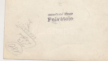 1952 Tiszavölgyi József: Siófoki családi produkció, pecséttel jelzett feliratozott kép, 9x12 cm