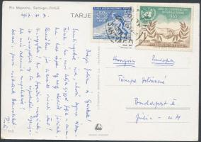 1967 Tömpe István (1909-1988) korábbi veterán partizán, az MRTV elnökének üdvözlő képeslapja Chiléből feleségének.