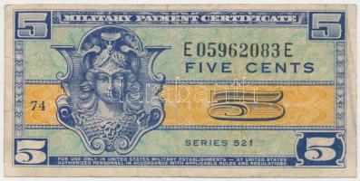 Amerikai Egyesült Államok/Katonai kiadás 1954. 5c T:III USA/Military Payment Certificate 1954. 5 Cents C:F Krause M29