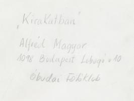 cca 1970 Magyar Alfréd: Kirakatban, a szerző által feliratozott vintage fotóművészeti alkotás, 23x16...