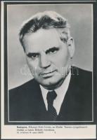 1967-1968 MTI fotók Dobi Istvánról (1898-1968) az Elnöki Tanács elnökéről, 2 db sajtófotó feliratozv...