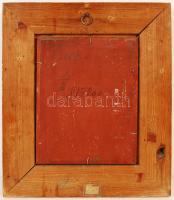 Albert Rieger/ A. Höbart (1834-1905): Alpesi táj csónakossal. Olaj, fa, jelzett (A. Hölbart), antik ...