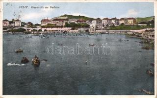 Split, Spalato; Kupaliste na Bacvice / beach (wet damage)