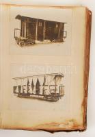 cca 1890 Vasúttörténeti lelet, 16 kg súlyú fotóalbum, benne ötszáznál több, - a Roessemann és Kühnem...