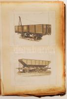 cca 1890 Vasúttörténeti lelet, 16 kg súlyú fotóalbum, benne ötszáznál több, - a Roessemann és Kühnem...