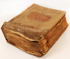 cca 1890 Vasúttörténeti lelet, 16 kg súlyú fotóalbum, benne ötszáznál több, - a Roessemann és Kühnem...