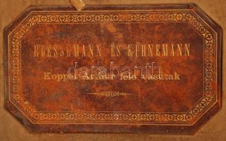 cca 1890 Vasúttörténeti lelet, 16 kg súlyú fotóalbum, benne ötszáznál több, - a Roessemann és Kühnem...