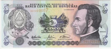 Honduras 2003. 5L T:I Honduras 2003. 5 Lempiras C:UNC Krause 85