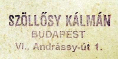cca 1930-1940 Szöllősy Kálmán (1887-1976): Magyar Halottas Arató Évával és Szentpál Marikával, pecsé...