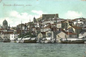 3 db RÉGI horvát városképes lap; Korcula, Sibenik / 3 old Croatian town-view postcards; Korcula, Sib...