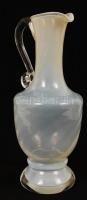 Füles kiöntő, fújt tejopál színben, hibátlan, m:23 cm