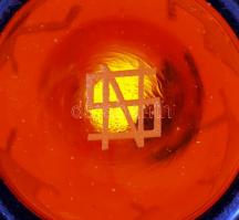 Madaras váza, sav maratott, jelzett (SN), apró csorba a peremen, m:18 cm