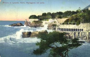 2 db RÉGI olasz városképes lap; Lovran, Riviera di Levante / 2 old Italian town-view postcards; Lovran, Riviera di Levante