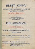 1920 Soroksár-Haraszti Taksonyi takarékpénztár betétkönyv
