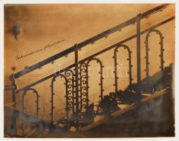 cca 1910 Budapest, Aréna út, Park szanatórium főlépcsője, kisebb sérülésekkel, 22x29 cm