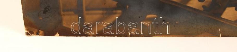 cca 1910 Budapest, Aréna út, Park szanatórium főlépcsője, kisebb sérülésekkel, 22x29 cm