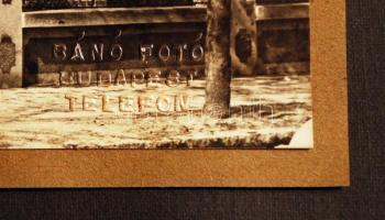 1930 Bánó Ernő műszaki fényképész: Budapest, VI. ker., Szent László út 132. ház homlokzata, perspekt...