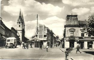 Komárom, Masarikova ulica, utca / street - 2 db régi képeslap / 2 old postcards