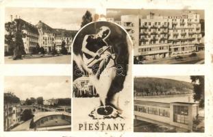 Pöstyénfürdő - 3 db régi képeslap / 3 old postcards
