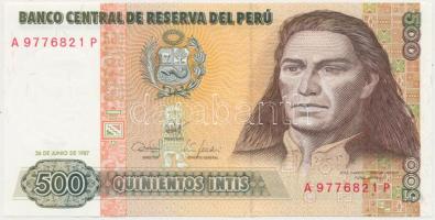 Peru 1987. 500I T:I- (hajtatlan) Peru 1987. 500 Intis C:AU (unfolded) Krause 134